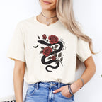 Spooky Season Snake Rose Tee