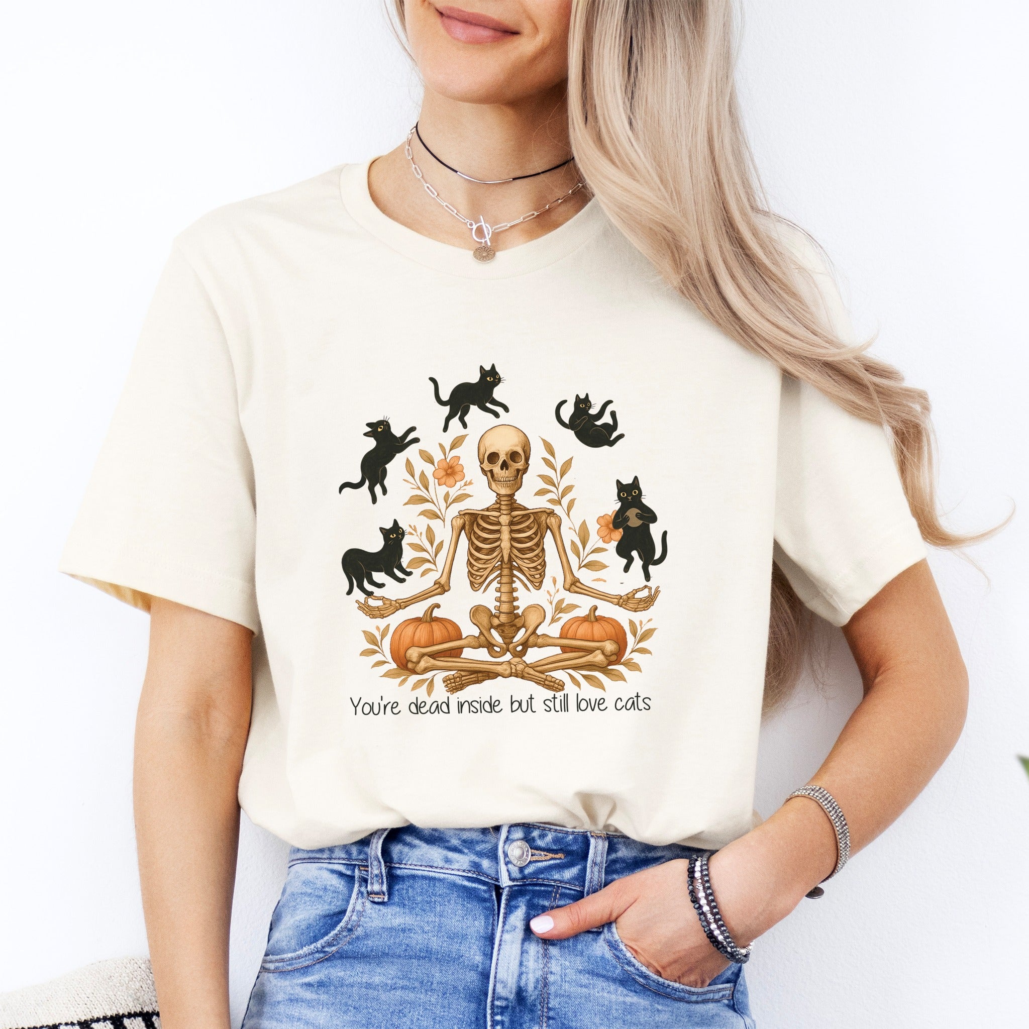 Skeleton Juggling Cats Tee