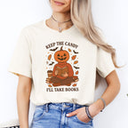 Pumpkin Head Book Lover Tee