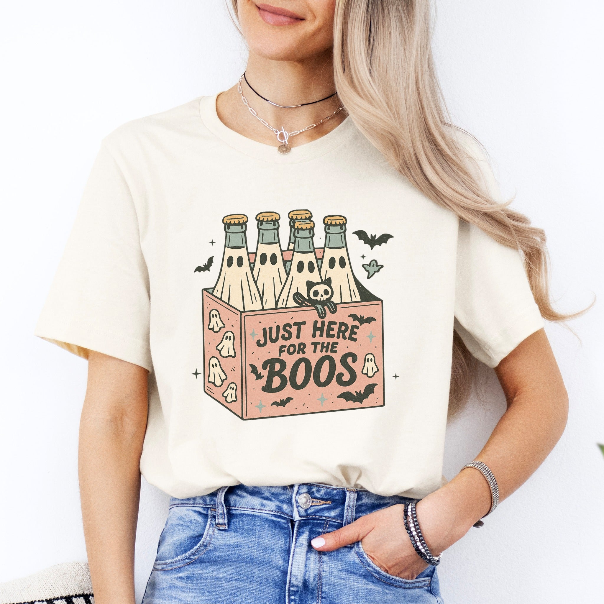 Just Here for the Boos – Funny Ghost T-Shirt