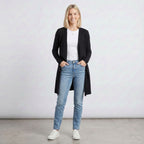 Knee Length Draped Cardigan