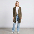 Knee Length Draped Cardigan