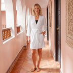 Soft Rib Knit Wrap Robe with Hidden Side Pockets – Everyday & Maternity