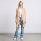 Knee Length Draped Cardigan