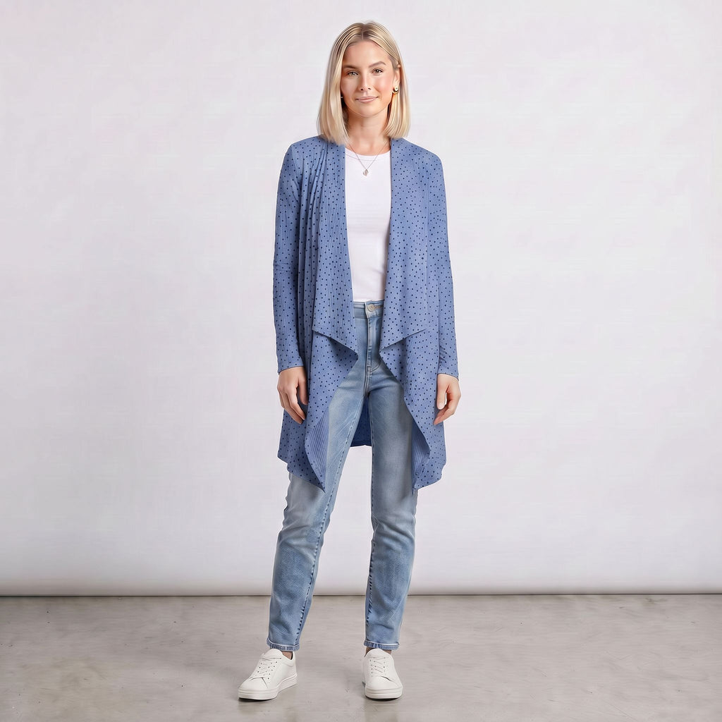 Knee Length Draped Cardigan