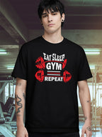 EAT SLEEP GYM REPEAT T-SHIRT
