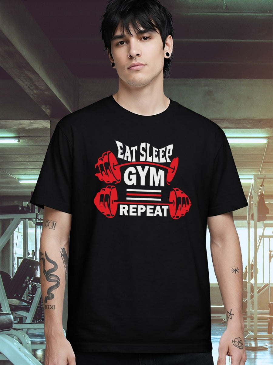 EAT SLEEP GYM REPEAT T-SHIRT